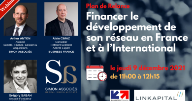 Présentation du webinar Financer le développement de son réseau, en France et à l'International