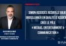 Simon Associés accueille Julien Grosslerner en qualité d’associé et crée le Pôle « Medias, Entertainment & Communication »