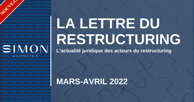 Lettre du Restructuring – Mars / Avril 2022
