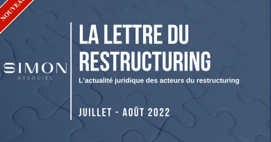 Lettre du Restructuring – Juillet / Août 2022